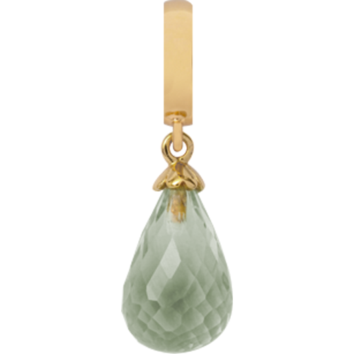 Image of Christina Collect Green Amethyst Drop forgyldt charm